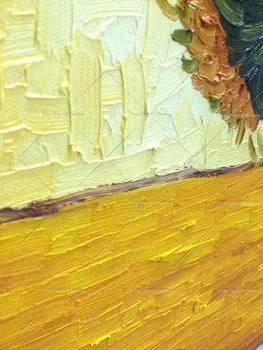 Van Gogh oturma odası dekorasyonu için çok komik handpainted yağlıboya canva duvar sanat resim Kalın Bıçak yağı sanat Ayçiçekleri