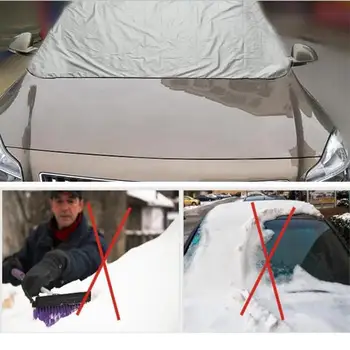Vehemo Araba-stil Araba 70cm x 146 Cam Kapak Isı Güneş Gölge Anti Kar Don Buz Kalkan Toz Koruyucu Kış Kapaklar