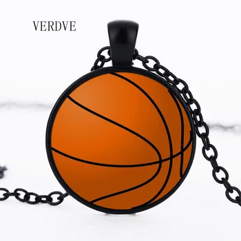 VERDVE 2018 Yeni Moda Basketbol Basketbol Beysbol Futbol Fotoğraf Kristal Cam Kolye Takı