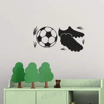Vinil Futbol Ve Spor Ayakkabı Sanatı Duvar Sticker Ev Dekorasyon Spor Çıkarılabilir Duvar Çıkartması Kargo Ücretsiz Oda Dekor Çıkartma