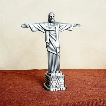 Vintage Metal El Sanatları, Yaratıcı El Sanatları Katolik Hediye Brezilyalı Model Jesus Resim Heykel & Minyatür Dekorasyon