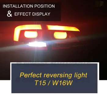 W16W T15 7.5 W ARABA 5 COB Ampuller Yedek Arka Lambası Beyaz Sarı Kırmızı Araba Fren şekillendirme Kuyruk Gündüz Çalışan Işık Ters LED