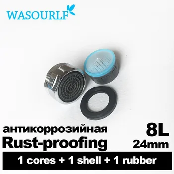 WASOURLF 1 adet su tasarrufu musluk havalandırıcı 8A 24 mm erkek toptan dokunun cihaz balonu aksesuarları bathroon Havzası mutfak iş parçacığı