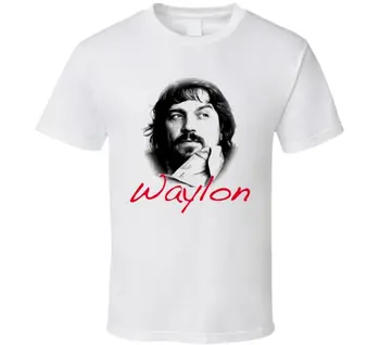 Waylon Jennings Country Müzik Yıldızı T-Shirt Casual Spor Erkek T-Shirt Yüksek Kalite Harajuku Komik Üst Boyun Tee Erkek Tişört O-