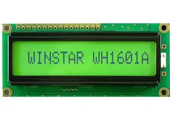 WH1601A DİŞİ Karakter Ekran Modülü 16 x 1 nokta matris yapılır, ekran yeşil backlight yeni ve orijinal LCD