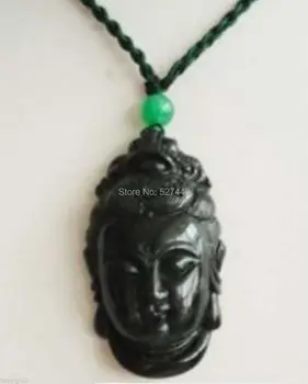 WholesaleLAN021 >Muhteşem siyah taştan oyulmuş buddha kolye kafa