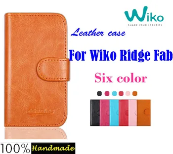 Wiko Ridge Fab 4G Case Wiko Ridge Fab 4G İçin Lüks Flip Deri Kart Sahibinin kılıfı Altı Renk Akıllı telefon Adanmış.