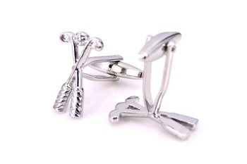 WN popüler moda markası yüksek kaliteli Gümüş golf club klasik Fransız kol düğmeleri gömlek arkadaşlarına hediye kol düğmeleri