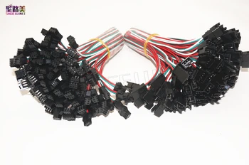 WS2812B RGB WS2811 WS2812 İçin 100 Çift 3 Pin JST SM Konnektörleri Erkek için Şerit Bant Dişi LED
