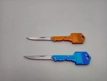 WTT Mini Cep Paslanmaz Çelik Bıçak Zinciri Koleksiyonu Hediye Taktik Hayatta kalma Anahtarlık Bıçak İle Kamp İçin Anahtar Bıçak Katlama