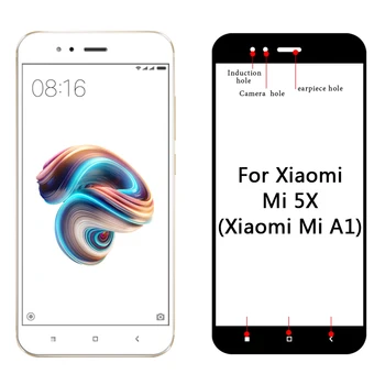 Xiaomi mi A1 Dava İçin 9 H Premium Ekran Koruyucu Film 2.5 D Temperlenmiş Cam Xiaom Xaomi Xiomi Mi A1 Mı5 X Mi5x İçin 1 Telefonu kılıfı