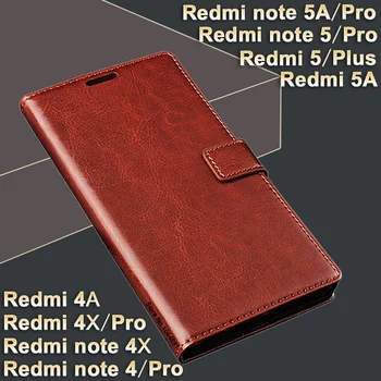 Xiaomi Redmi Redmi5 Pro Xiaomi Redmi 4x/4 Pro durumunda Yeni Xiaomi Redmi note5 Pro/İçin 5A Pro Kılıf Deri Crazy Horse Durumda Not Artı