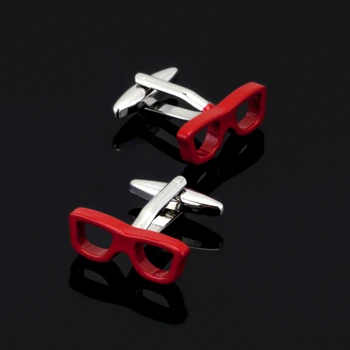 XK003 Yüksek kaliteli kırmızı gözlük modeli Fransız düğün gömlek giyim kol düğmeleri kol düğmeleri