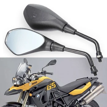 Yamaha Harley Honda Suzuki Kawasaki BMW KTM ATV Kir bisiklet 8mm İçin motosiklet ABS Kabuk, Sol ve Sağ dikiz Aynası iplik