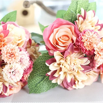 Yapay Dalya Kasımpatı Demet İpek Çiçek Düğün Ev Dekorasyonu Rose