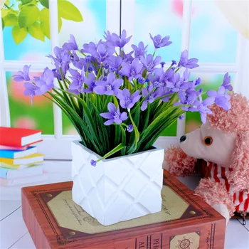 Yapay çiçekler yeni orkide küçük saksı simülasyon çiçek aranjmanı Oturma Odası Yatak Odası Ev Dekorasyon çiçek