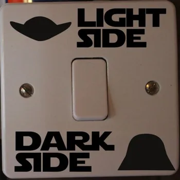 Yaratıcı Star Wars Dark Side Vinil 1SS0017 Sticker Işık Duvar Sticker Anahtarı