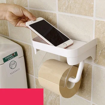 Yaratıcı tuvalet kağıdı tutucu raflar mutfak rulo kağıt tutucu plastik banyo mutfak aksesuarları ABS su geçirmez