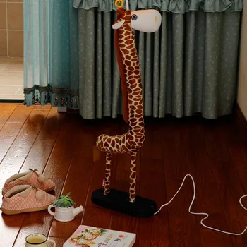 Yatak odası İçin kumaş Hayvan Zürafa Çocuk doğum günü Hediyesi Zemin Işık aydınlatma oturma odası Dekorasyonu için karikatür Zemin Lamba