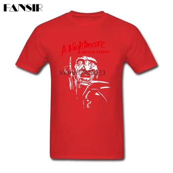 Yaz Moda Korku Filmi Jason Freddy Tshirt Homme Kısa Kollu Crewneck Pamuk Erkek T-shirt Camisetas Artı Boyutu