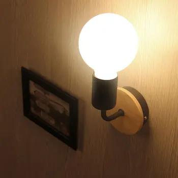 Yaşayan Modern Duvar Lambaları Aplik Dekoratif Duvar Işıkları Lamparas Ev Aydınlatma sutyen Yatak Odası Ahşap Restoran Oda