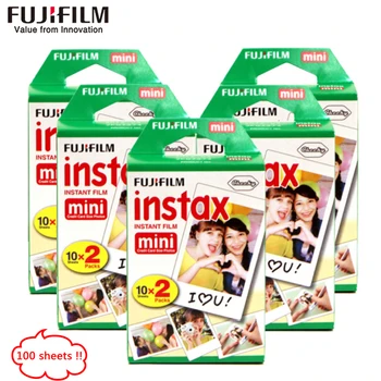 Yeni 100 adet Anlık fotoğraf Makinesi için mini 9 film beyaz Kenarı 3 İnç geniş film mini 8 7 25 50 90 Fotoğraf Kağıdı Fujifilm instax