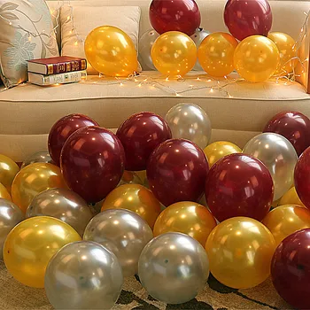 Yeni 12inch kalınlaştırmak 2.8 g lateks inci balon Altın Gümüş Bordo İnci balon Metalik balon Düğün Doğum günü Partisi dekor