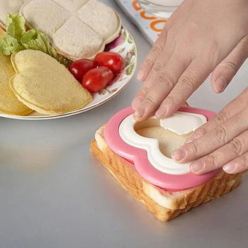 Yeni 2016 DİY Kalp Şeklinde Sandviç Tost Makinesi Pasta Kurabiye Yemek Ekmek Aracı Kalıp