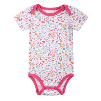 Yeni 2018 Bebek Moda Yeni Doğan Bebek Kız Çocuk Kısa Kol Kelebek Baskılı Yaz Vücut Tulum Elbise Kıyafetler
