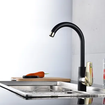 Yeni 360 döner mutfak siyah tek ZZH001 mutfak lavabo karıştırıcı mutfak vinç musluk sıcak ve soğuk mutfak musluk karıştırıcı kolu