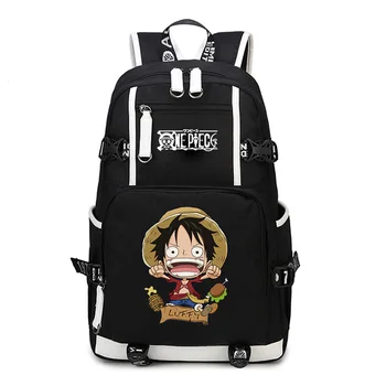Yeni Anime One Piece Monkey D Luffy Takım Hukuk Roronoa Zoro Kadın Erkek Sırt Çantası Okul Çantası Çanta Erkek Kız Öğrenci Helikopter Kafatası