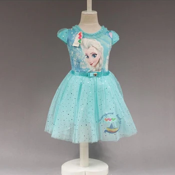 Yeni Anna Elsa Kız Karikatür Cosplay Kar Kraliçesi Prenses Kız Bebek Kız Çocuk Giyim İçin Kostüm Elbise Elbiseler Elbise