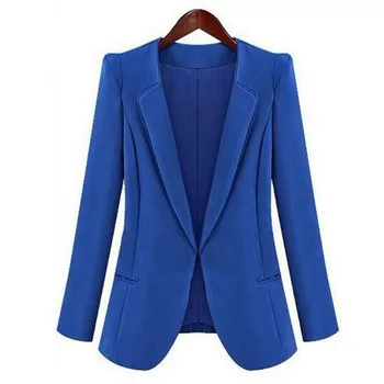 Yeni Bahar ve Sonbahar Kadın Ceket için Ceket İnce Küçük takım Elbise Ceket Büyük Boy Siyah ,Mavi İnce Rahat Blazer Ceket