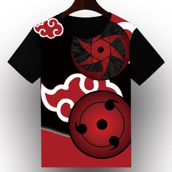 Yeni NARUTO Uzumaki Naruto T-shirt Yaz Uchiha Sasuke Anime Polyester Kısa Kollu Tişört