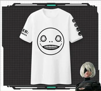 Yeni NieR:Otomata t-shirt Oyun 2B YoRHa No. 2 B Tipi Kahraman beyaz Erkek t gömlek Yaz Kısa kollu Pamuk üstleri