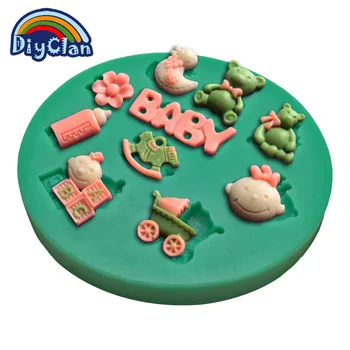 Yeni silikon fondan kek kalıp kek dekorasyon araçları şeker el yapımı sabun kalıp bebek şeker craft araçları çikolata kalıp F0580BB30
