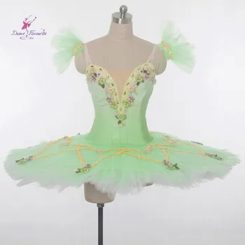 Yeni varış açık yeşil klasik performans Bale tütü, balerin dans kostüm taytlı kadın ve kız profesyonel bale tutu