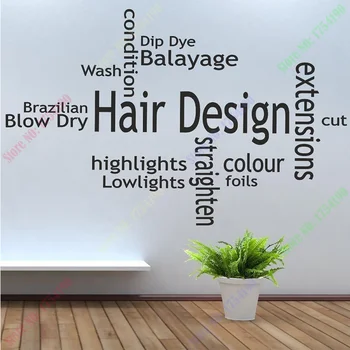 Yeni Varış Saç Dükkanı Vinil Duvar Çıkartması Spa Berber Dükkanı Saç Salon Yazı Alıntı Duvar Sticker Pencere Cam Dekorasyon