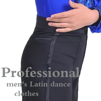 Yeni Varış Siyah renk Profesyonel erkek Latin Dans Pantolon Erkek Balo Salonu Dans Pantolon Tayt