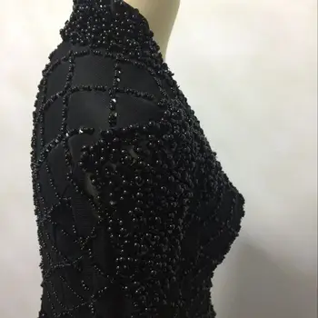 Yeni Varış V yaka Uzun Gece elbisesi 2018 Tam el Boncuk Kaftan abiye Vestido de bulunan abiye Parti elbise kollu