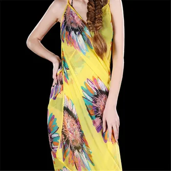 Yeni Varış Şifon Çiçek Eşarp İlkbahar Yaz Kadın 8 Renk İpek Kurdeleden Havlu Uzun Yumuşak Şallar Çift Sarar Güneş Kremi