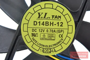 Yeni YATE LOON D14BH-12 14025 14 Çift rulmanlı 12 V 0.70 4 telli PWM soğutucu fan