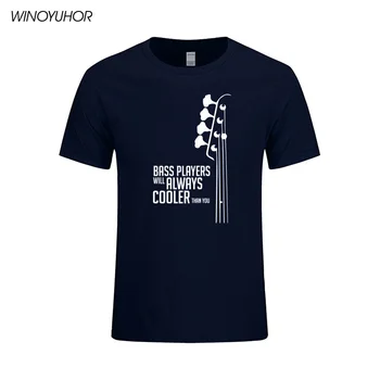 Yeni Yaz Stil Bas Gitar Oyuncular Serin T-shirt Komik Çift Ritim Elektrikli T Gömlek Erkekler Kısa Kollu Tişört Üst