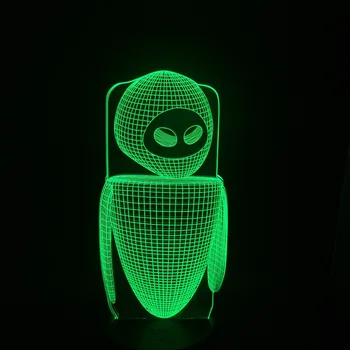 Yeni Çocuk Günü Hediyesi 3D USB Robort Şekli Maske far Gece Işık DEKOR Lamba yanılsama sanatı Ruh yenilik Bulbing LED Işık