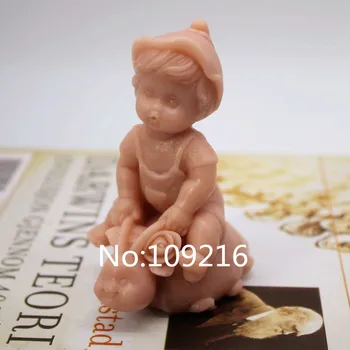 Yeni Ürün!!1 adet 3D Güzel Kız Bebek (zx216) Gıda Sınıfı Silikon el Yapımı Sabun Kalıp Zanaat DİY Kalıp