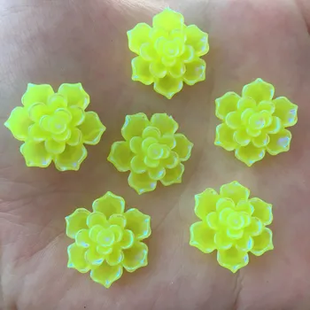 YENİ 20PCS 20 mm AB Reçine 3D Çiçek Taş yassı sırtlı deniz Düğün Diy Tasarım Düğme Zanaat K335