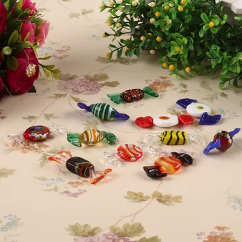 YENİ 20pcs Vintage Renkli Cam Şekerleri Düğün Şeker Noel Dekor Hediye