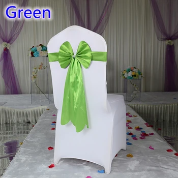 Yeşil renkli sandalye uzun kuyruk kelebek stil düğün sandalye dekorasyon lüks sandalye yay toptan lycra spandex kanat kravat kanat