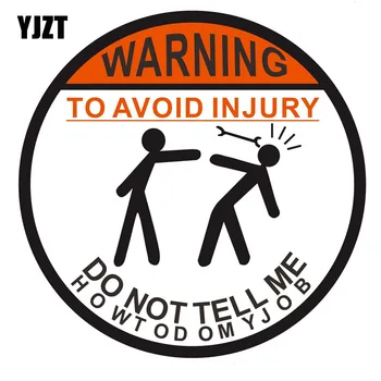 YJZT 8*Yaralanma baret Öğle yemeği Kutusu Alet Kutusu Kask Araba Sticker yansıtıcı Çıkartmaları C1 Önlemek İçin UYARI .8 Karikatür-8172