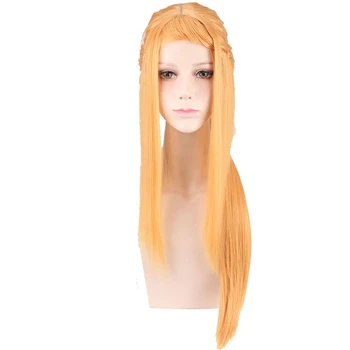 Ynt:Sıfır Priscilla Barielle Farklı Bir Dünyada Yaşam Kadın Sahte Saç Peruk için Sarı Uzun Düz Cosplay Peruk 80 cm